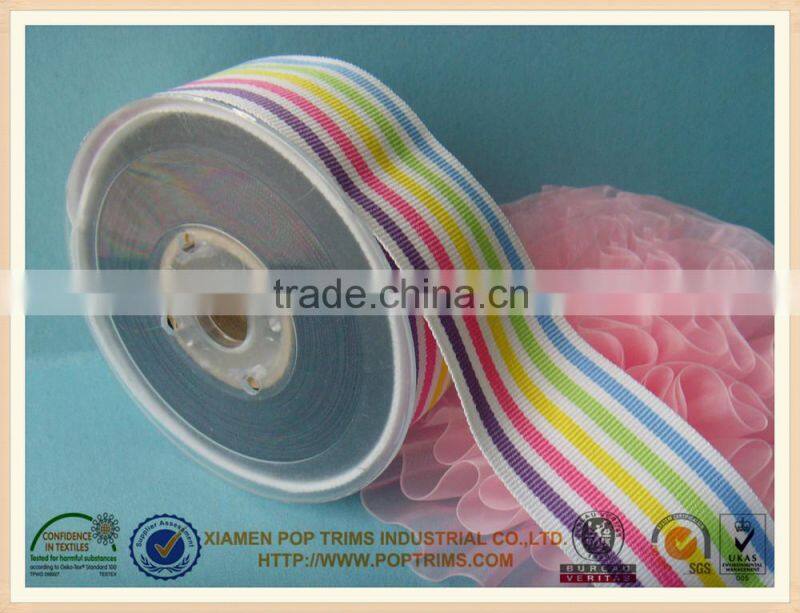 rainbow Polyester Woven Ribbon