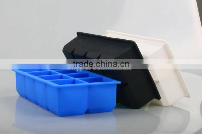 CUBED ICE Maker Large Cube Square Tray Molds Whiskey Ball Cocktails Silicone Big