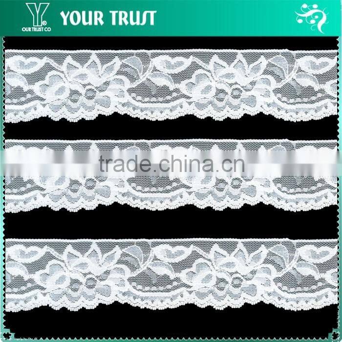 Width 18.5 Centimeter White Stretch Tape Trim Spandex Elastic Lace