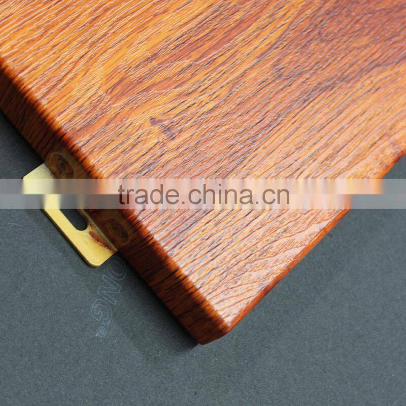 Emboss Wood Grain Exterior Wall Panel Decorative Aluminum Solid Panel