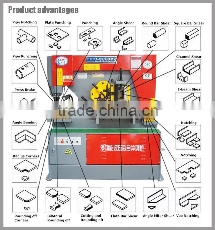 Q35Y hydraualic ironworker machine for iron and steel cutting