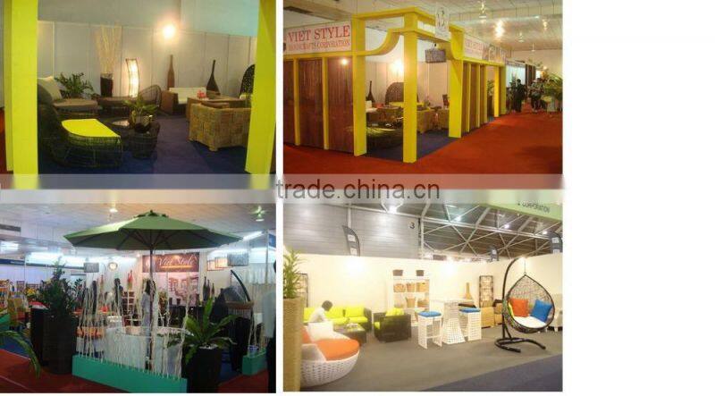 Poly rattan sofa set ( 2 left/right chair, 1 armless chair, 1 corner and 1 table)