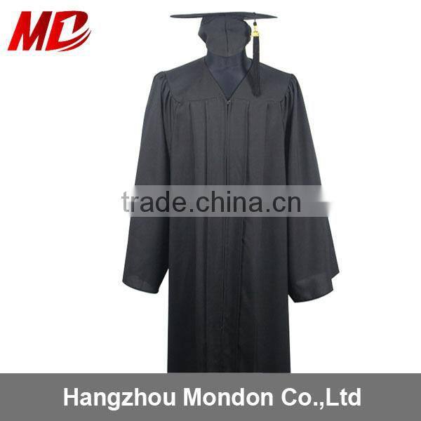 Classic Bachelor Graduation Cap and Gown Matte Black