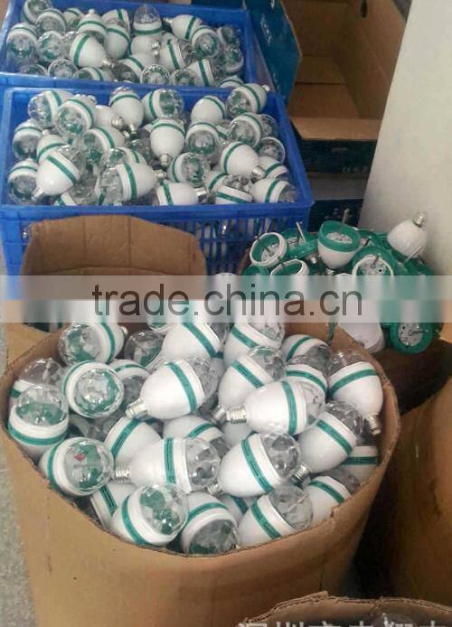 Hot Selling B22/E27 Crystal Rotating Led bulb