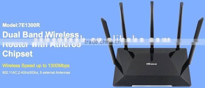 802.11AC 2.4G 5.8G 1300M Wireless WiFi Dual Band Router with 5 Antennas