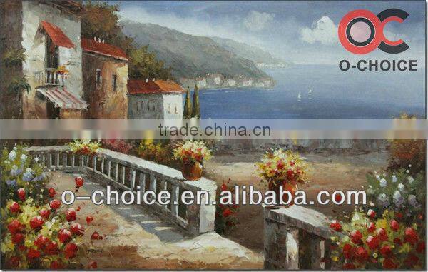 Beautiful tuscany landscape oil painting with frames