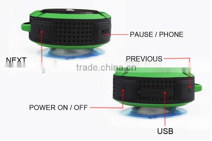 Portable waterproof outdoor shower speaker with MIC support TF card micro USB