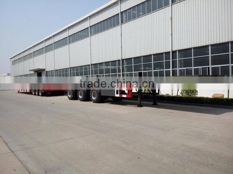 20",40" container transportatin Tri-axle Flatbed Semi-trailer 40T