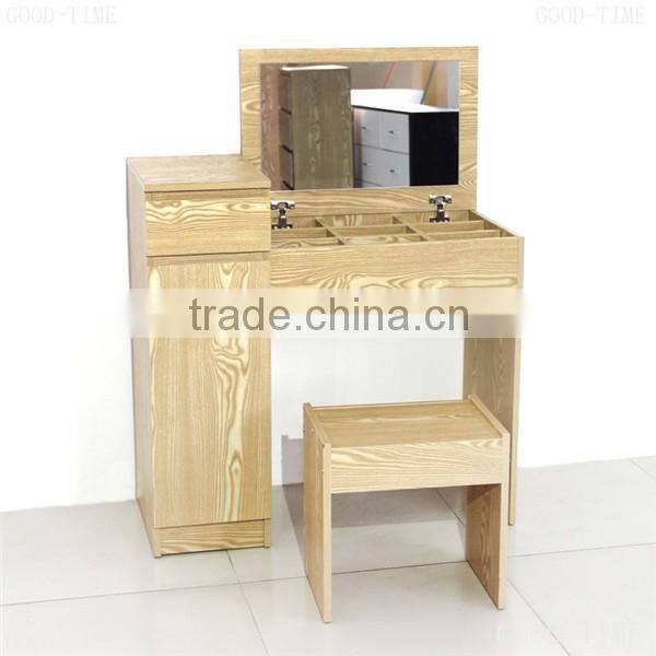 wooden grain melmained MDF board Modern large simple cheap dressing table