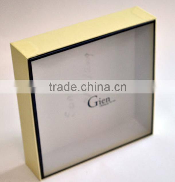 Special design gift paper box with PVC lids