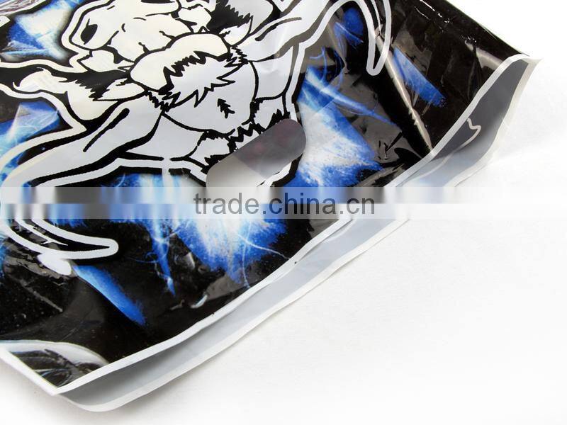 Biodegradable Fold Over Die Cut Plastic Shopping Bag
