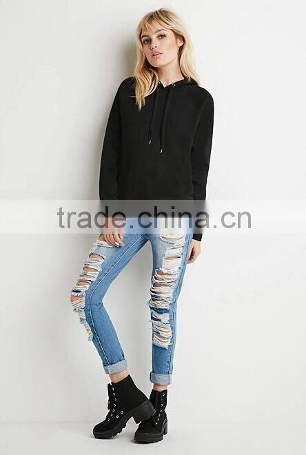 China wholesale new fashion hoodie design classic fleece hoodie for women