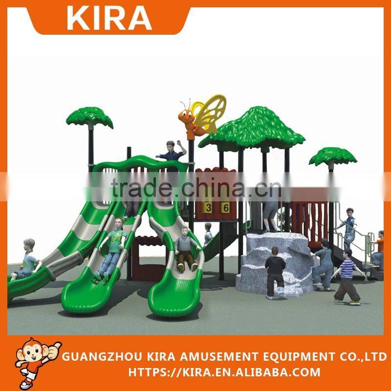 KIRA Kids Outdoor Plastic Playground Slide Equipment
