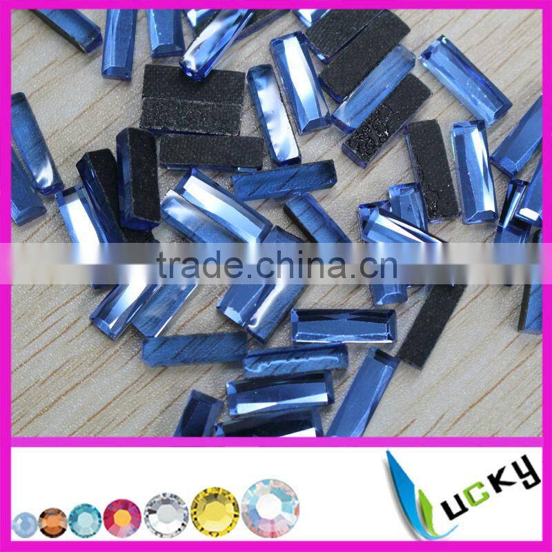 Factory price A+ quality DMC flat back hotfix rhinestones Rectangle shape iron on strass crystal beads