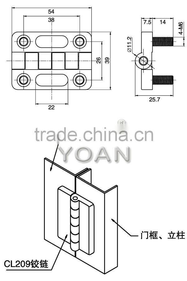 Factory made Zinc diecast screw-on flat flexible cabinet door hinges