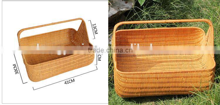 Natural rattan woven fruits basket