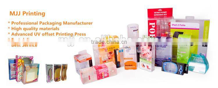 High quality full color UV offset printed PP pillow box with hanger