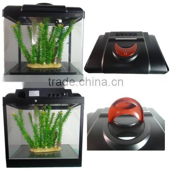 2015 Aleas eye-catching glass fish tank with LED light