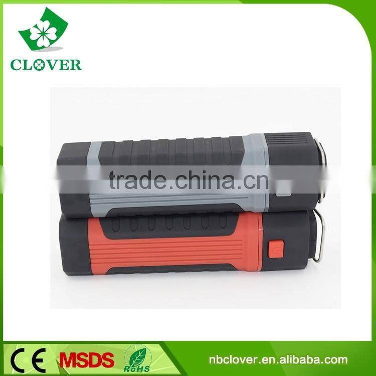 ABS with rubber material flashlight torch led portable work light