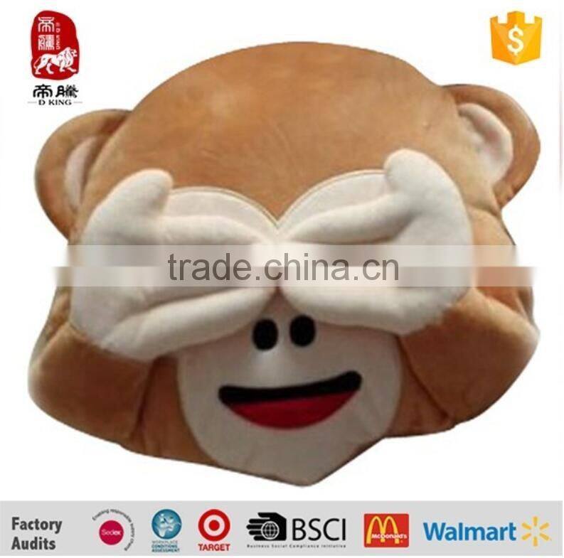manufacturer Custom Stuffed Soft Monkey Emoticon Plush Emoji Pillow