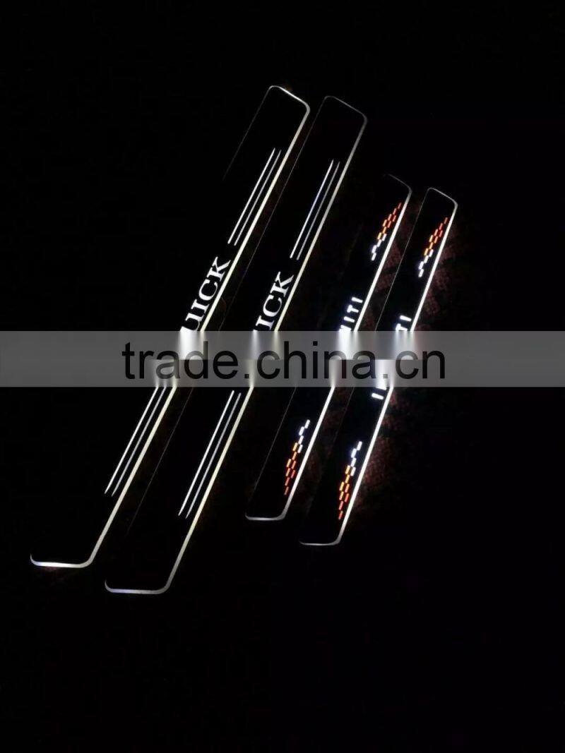 2016 Newest Car LED Welcome pedal Logo Flash led moving door scuff sill plate