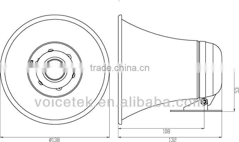 RAH-5K Aluminum body audio amplifier speaker