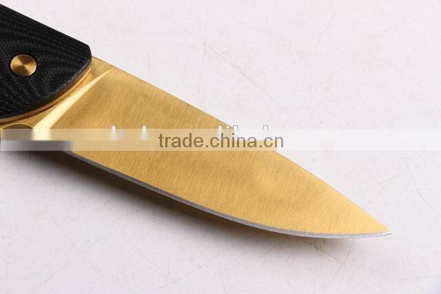 OEM golden blades hunting military knife with g10 handle