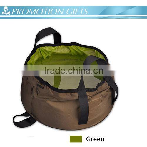 nylon folding portable wach basin outdoor camping bucket