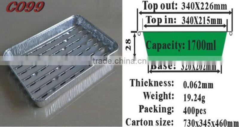 disposable aluminum foil plates C099