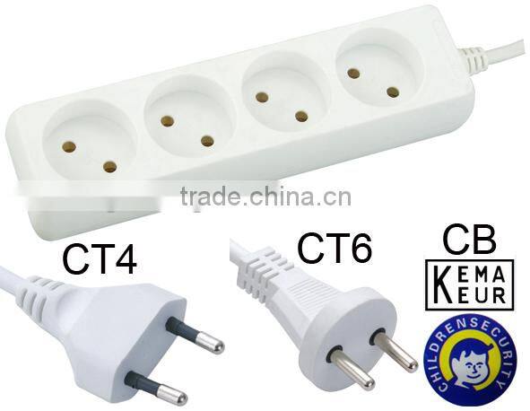 Holland power Extension Socket 4 way outlets with KEMA CE approved