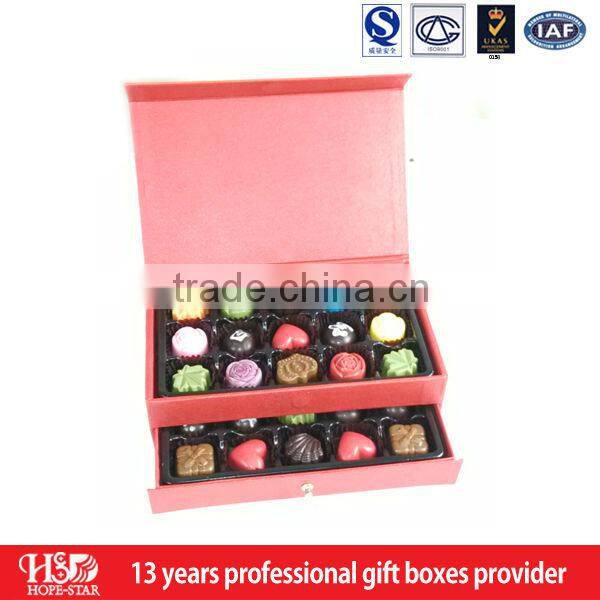 Luxry party chocolate packing chocolate gift packaging heart shaped chocolate box