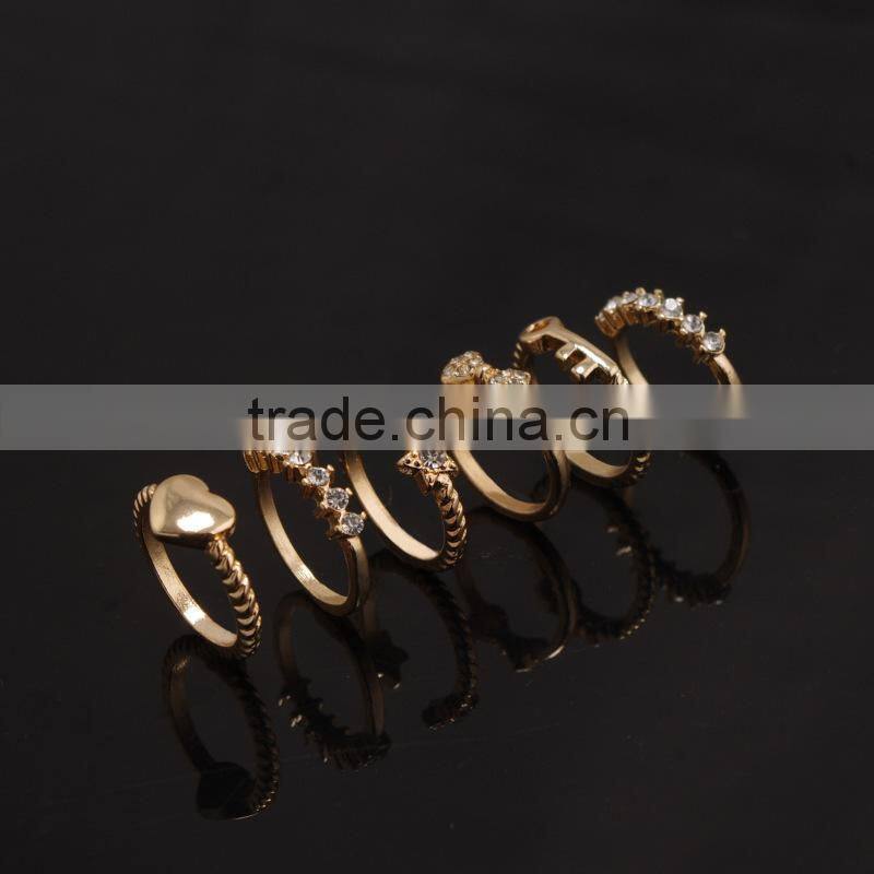 Wholesale Women Trendy 6 PCS Finger Ring Set