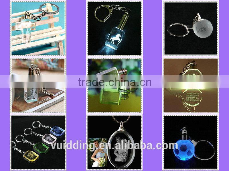 3d Laser Crystal Photo Keychain For Memory