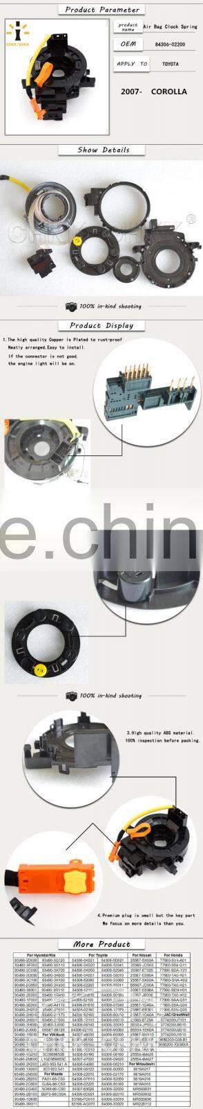 HIGH QUALITY air bag clock spring FOR TOYOTA COROLLA OEM 84306-02200