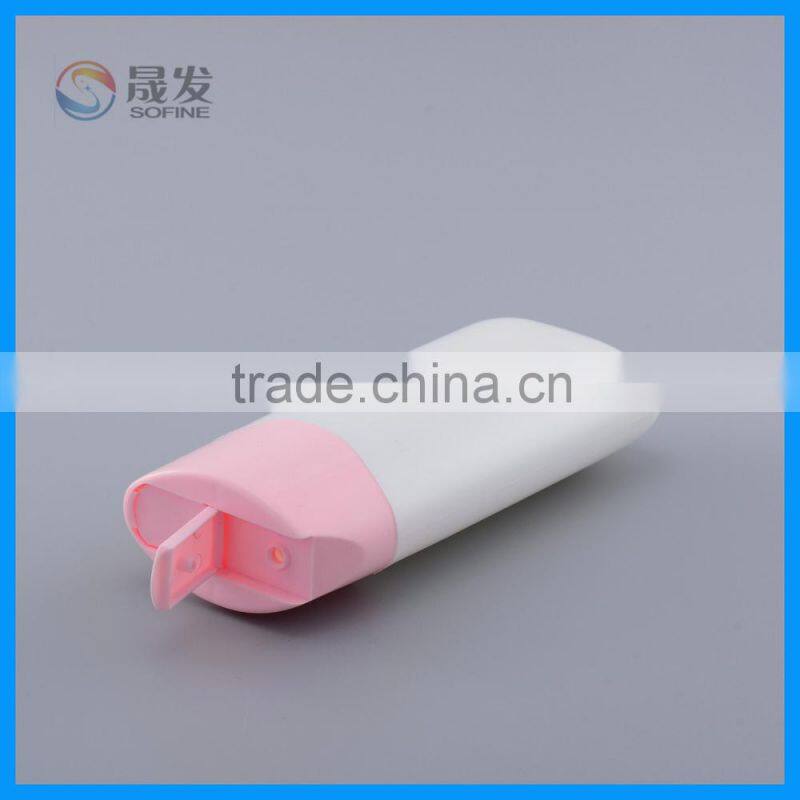 Flip cap plastic lotion bottle