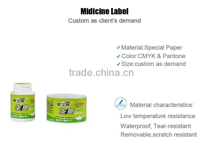 Custom High Quality Labels For Vials Or Pills