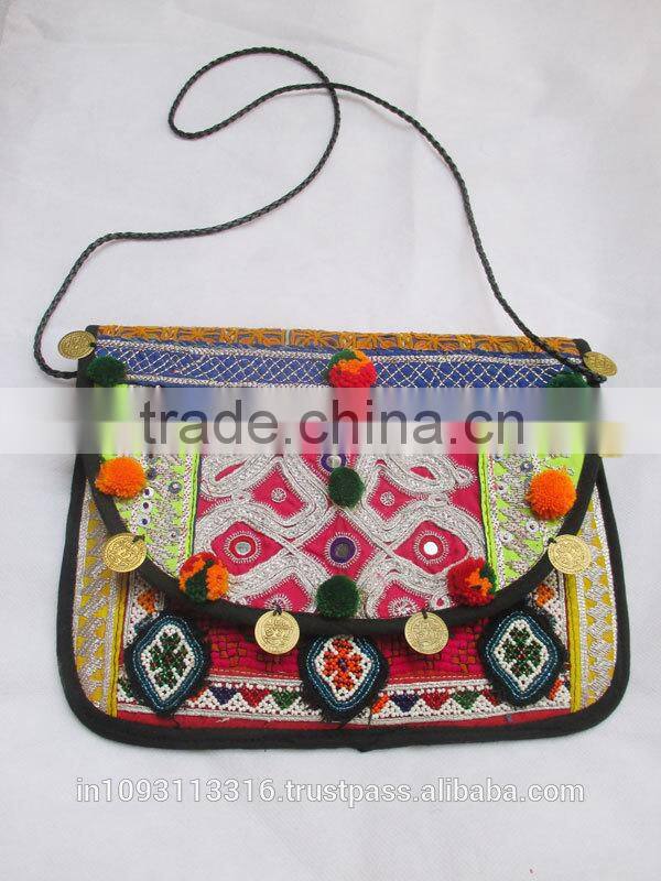 Indian hand embroidered Vintage banjara Envelop Clutch Bag indian ethnic clutch bag
