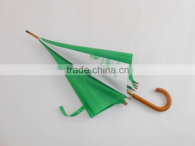 53*8 ribs wooden shaft and handle custom print umbrella