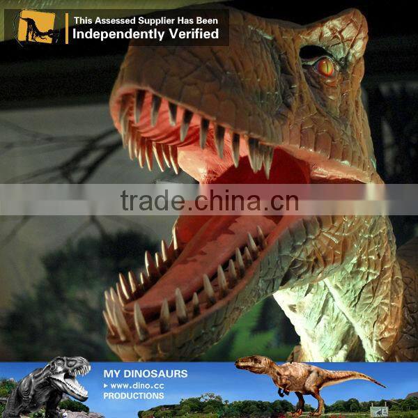 My-dino life size animatronics dinosaur showcase fiberglass dinosaur