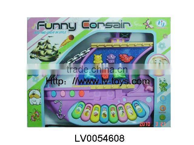 LV0054608 English & Spanish musical instrument plastic toy electronic cartoon organ