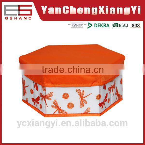 Homey polygon foldable storage stool,toy storage box