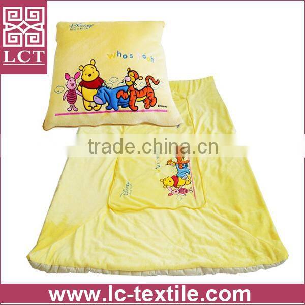 supply latest design open as a blanket softest folding pillow with custom embroidery(LCTP0004)
