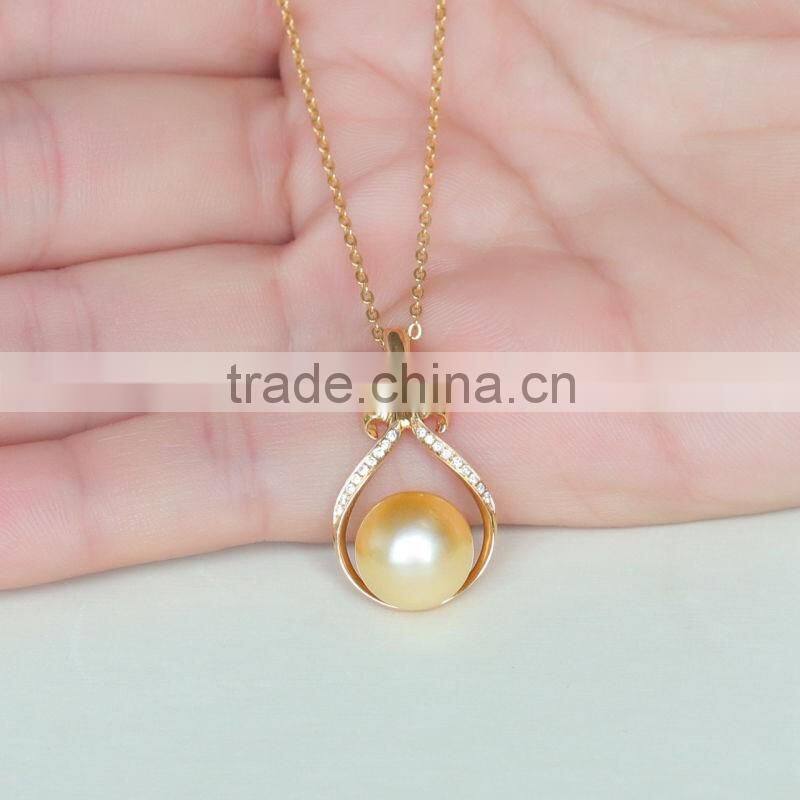 wholesale 925 silver gold jewelry sets/ freshwater pearl pendant