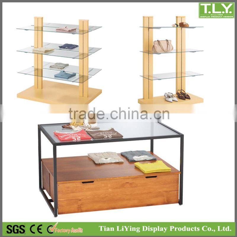 SSW-CW-101 Wooden Display Racks / Wooden Display Stand for Clothes Shop Decoration