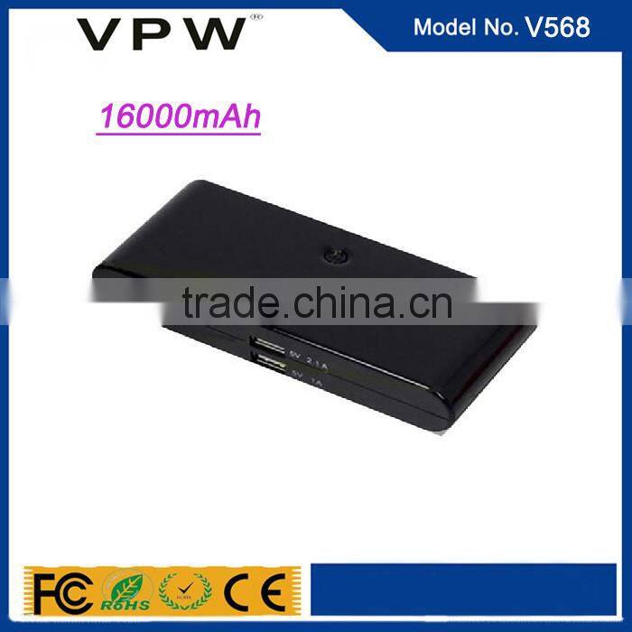 2016 High capacity Smart Mobile Emergency Battery charger 20800mAh Power bank