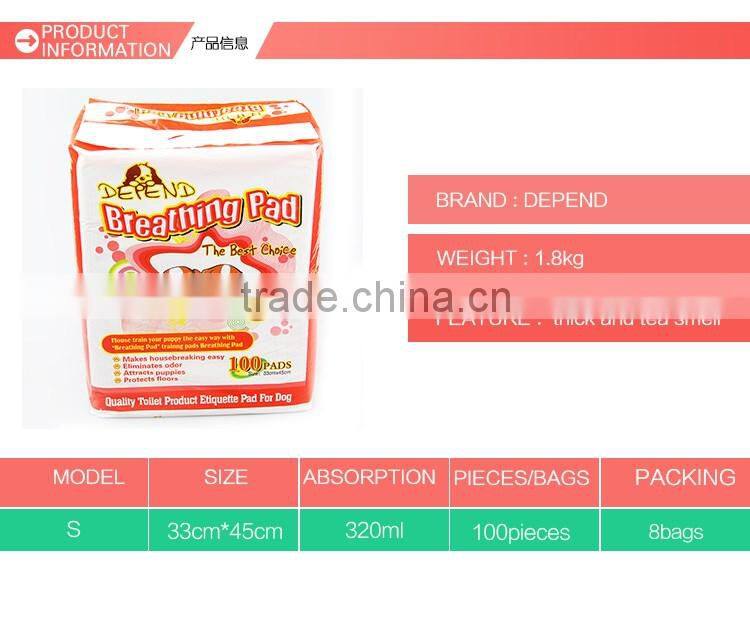 Carbonceous disposable puppy pee pads training pads fast absorbing quality
