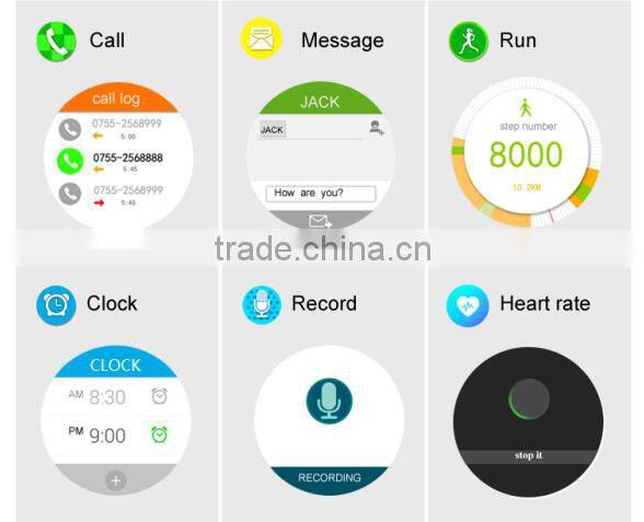 Android 5.1 OS MTK6580 Quad Core I2 Smart Watch Heart Rate Monitor Smartwatch With 3G Wifi Bluetooth GPS Google Play Store