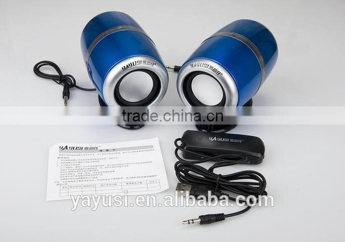 High Gloss Surface 2.0 CH USB Mini Computer Speaker For Laptop, 5W*2