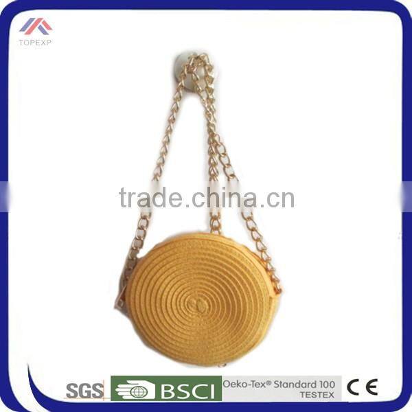 Round Mini Straw Bag Long Shoulder Bag