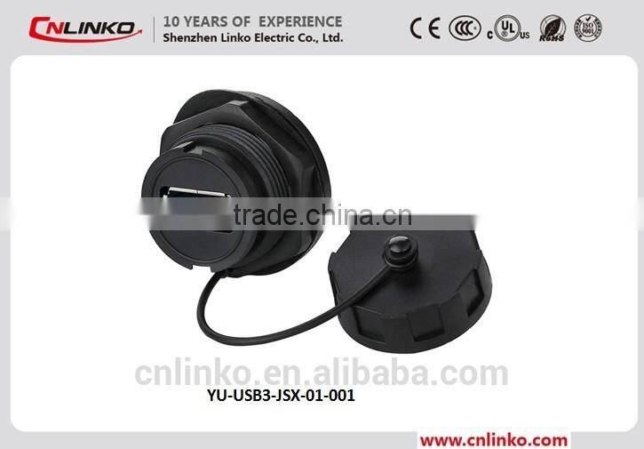 China Factory CNLINKO IP67 9 Pin Female Usb Connector With Dust Cover